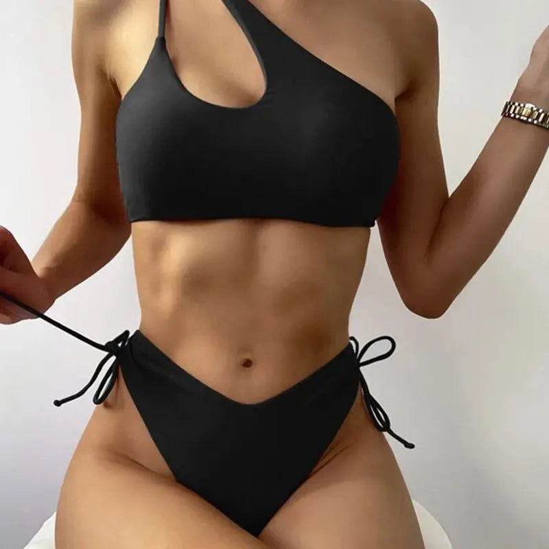 One Shoulder Bikini Set - Image 3