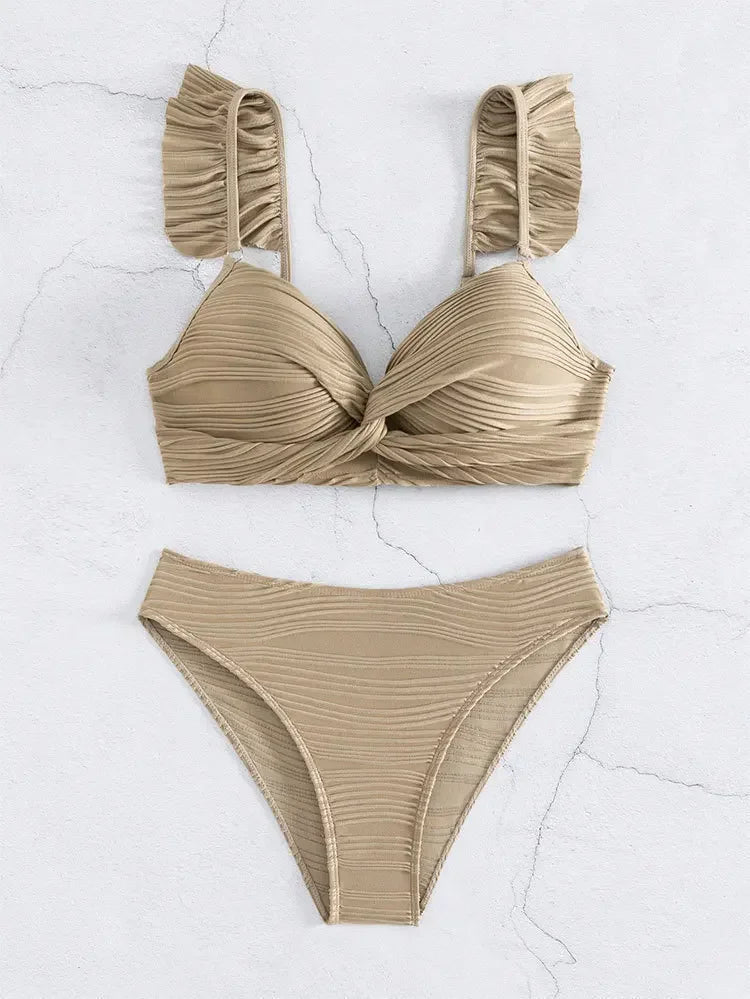 Ruffled Frilled Trim Push-Up Bikinis - Image 6
