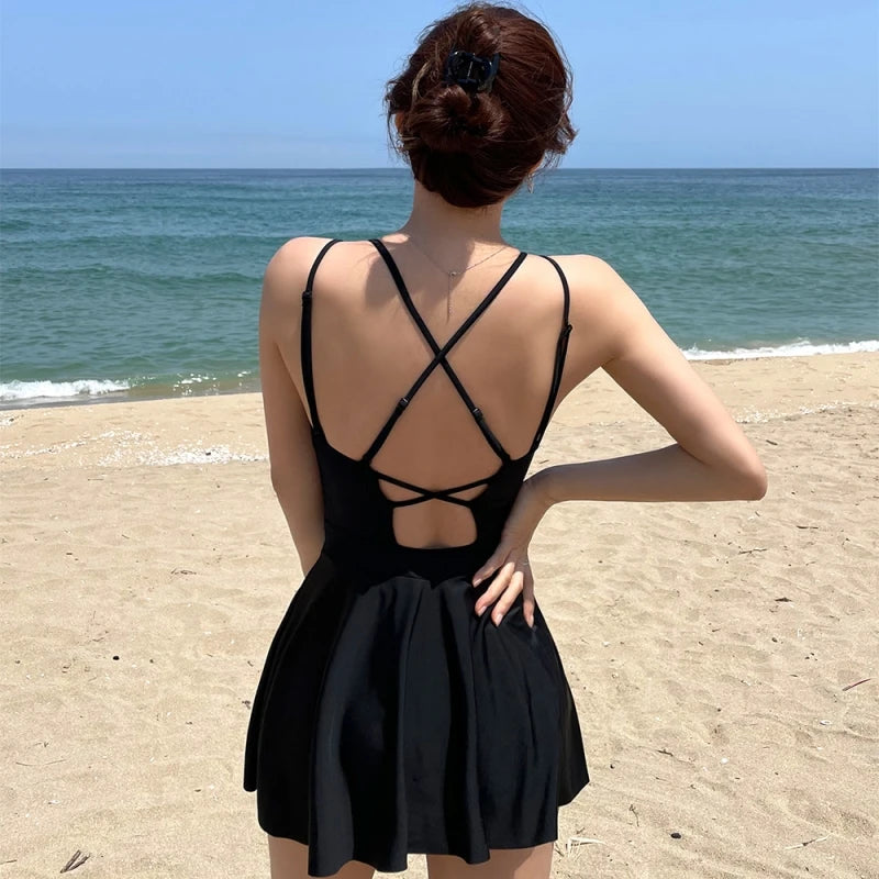 Korean One Piece Swimsuit Women Bathing Suit - Image 2