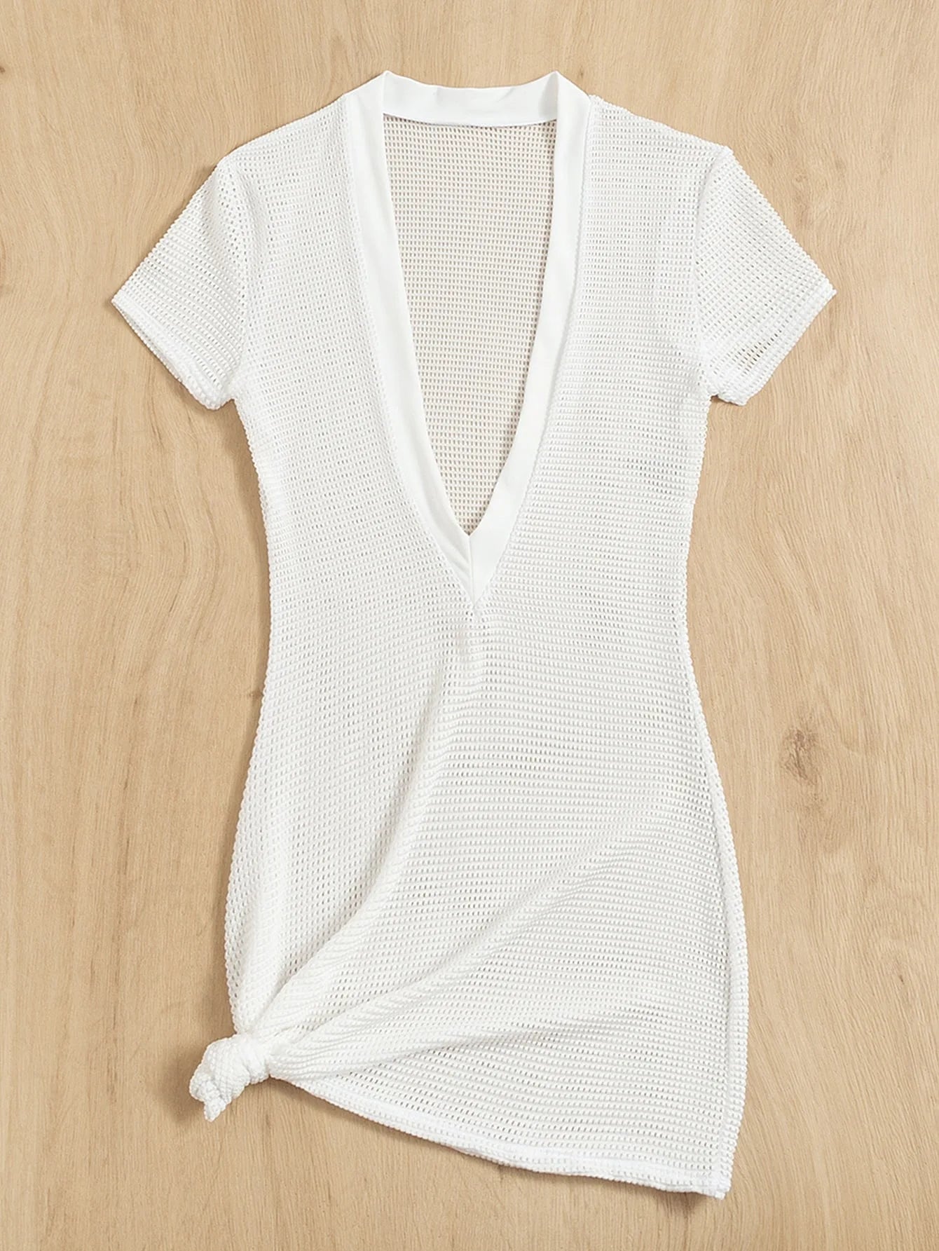 Crochet Bikini Cover Up Sexy Beach Dress - Image 4