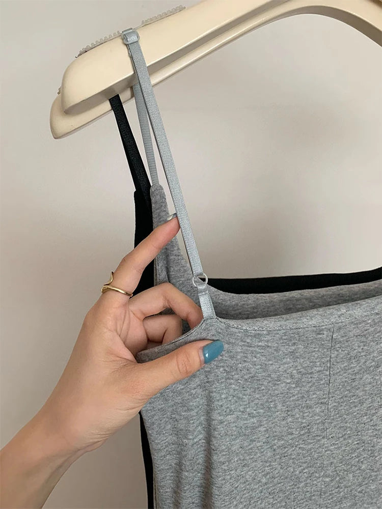 Women Sleeveless Spaghetti Strap Dress Solid Color - Image 4